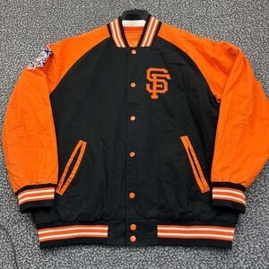 Vintage San Francisco Giants Varsity Jacket Men XXL Reversible G-III MLB 2XL